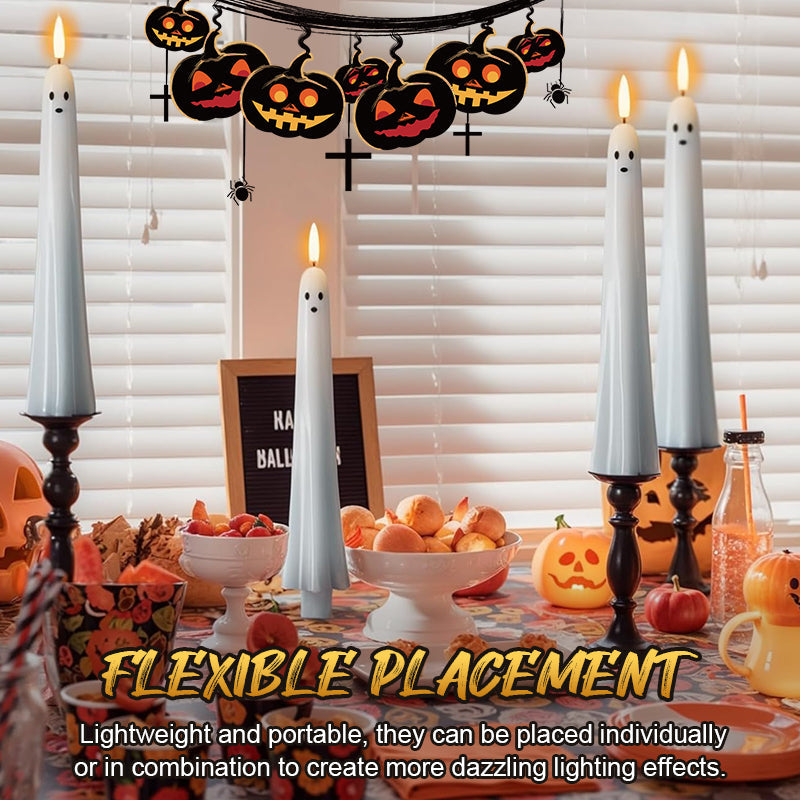 🎃👻 Etäohjattava kummitusvalo 3D-leimuavalla sydämellä 👻🎃
