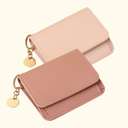 💖Køb 1 Få 1 Gratis!! ✨Kun 189 kr!!💕RFID Kort Pung til Kvinder – Moderigtig Kortholder med Nøglering & Møntrum