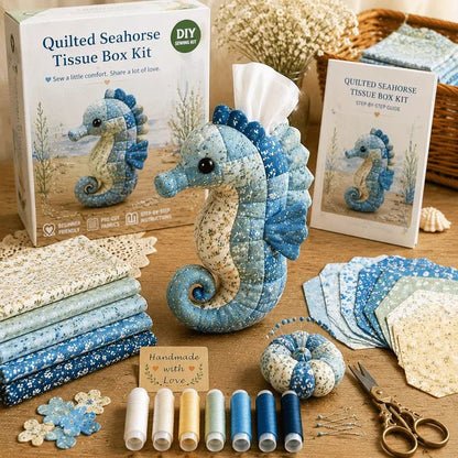 🧵 DIY Sykit til papirlommetørklædeholder med havdyr – Sjove dyr og havvenner! 🌟