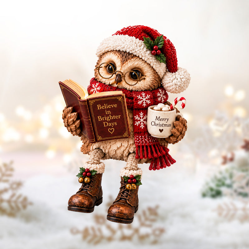 🦉 Varmhjertet læsende uglefigur 📚