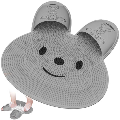 Rabbit-Shaped Silicone Foot Scrubber Mat