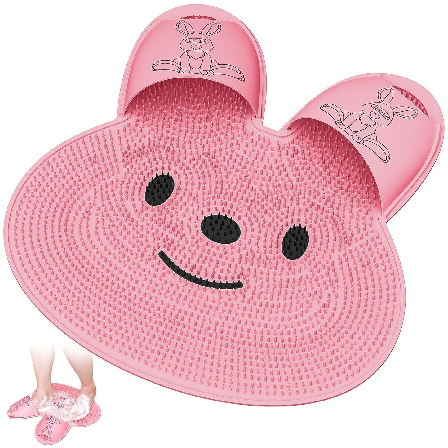 Rabbit-Shaped Silicone Foot Scrubber Mat