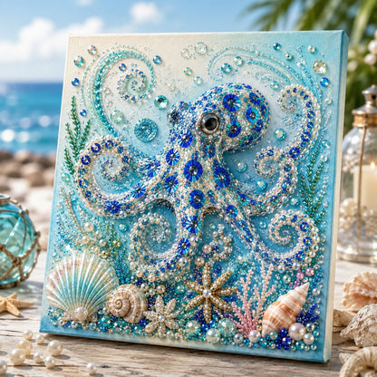 🌊✨ Ocean-tema Perlekunst DIY-sæt – Afslappende DIY-håndværk til at skabe fantastiske kystkunstværker
