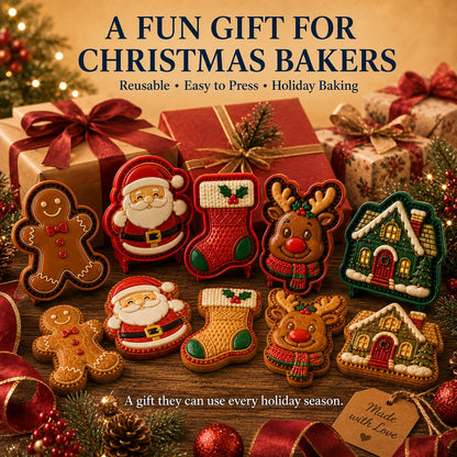 🎄 Mini Julekageforme – 8 Forskellige Designs 🎁