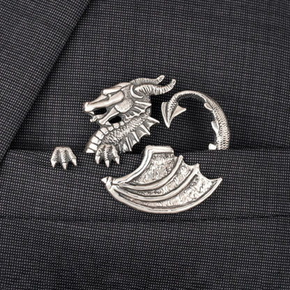 🐊✨ Skulpturel dyreformet metal-lommetørklæde