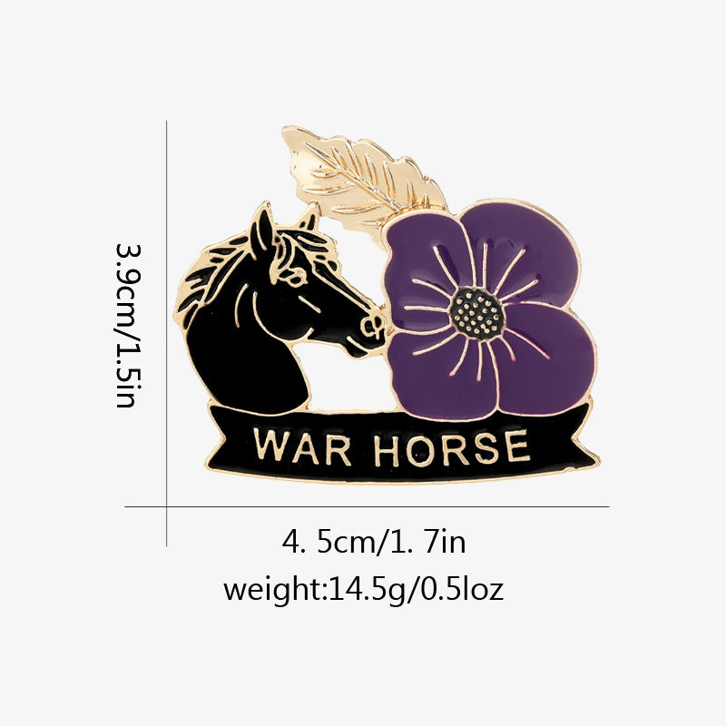🌺🐎 Markant & Symbolsk — Lilla Valmue Heste-Mindebroche