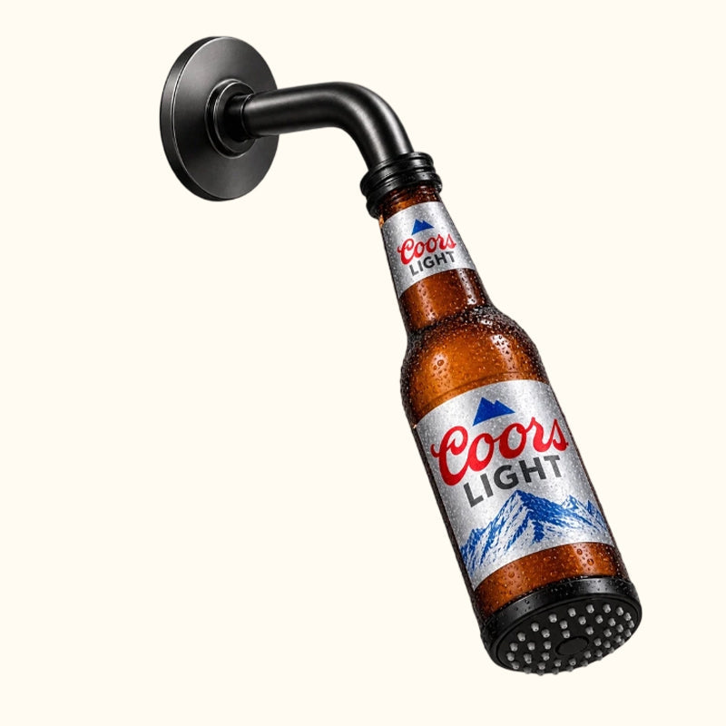 🍺🚿 Ølflaske Brusehoved – Sjov Badeværelsesindretning & Perfekt Gaveidé 🎁