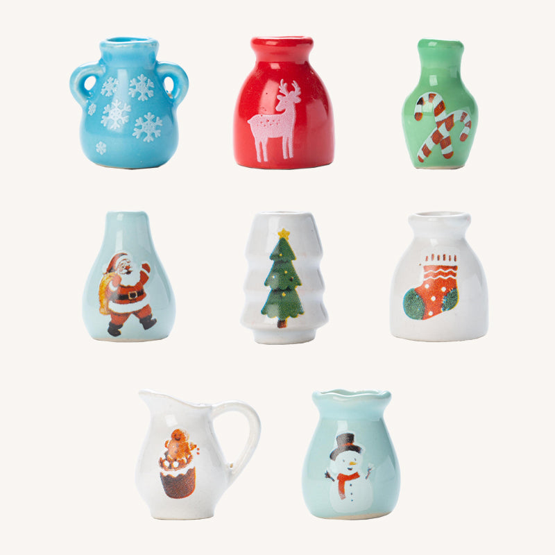 Jule Mini Vase Køleskabsmagneter 🎄✨