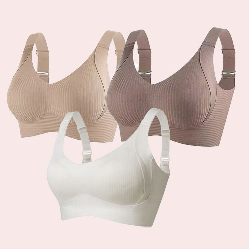 Osta 1 saat 2 ilmaiseksi🎁Naisten ribbed push-up rintaliivit, joissa on säädettävät kaitaliinat