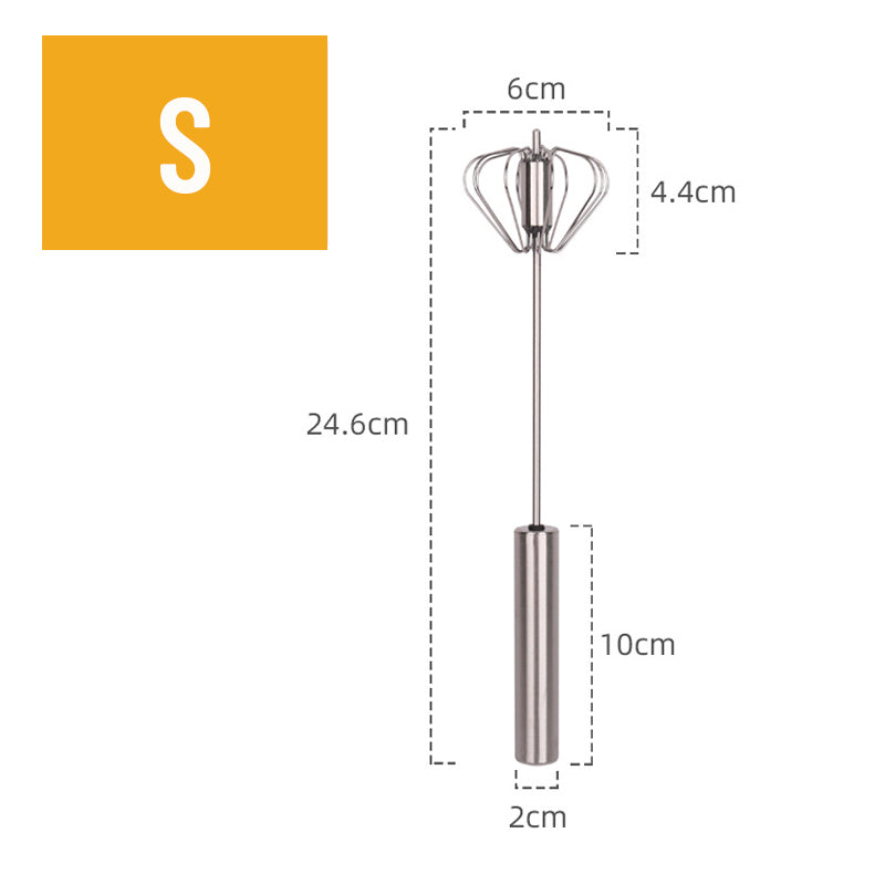 Ruostumattomasta teräksestä valmistettu Press Egg Beater