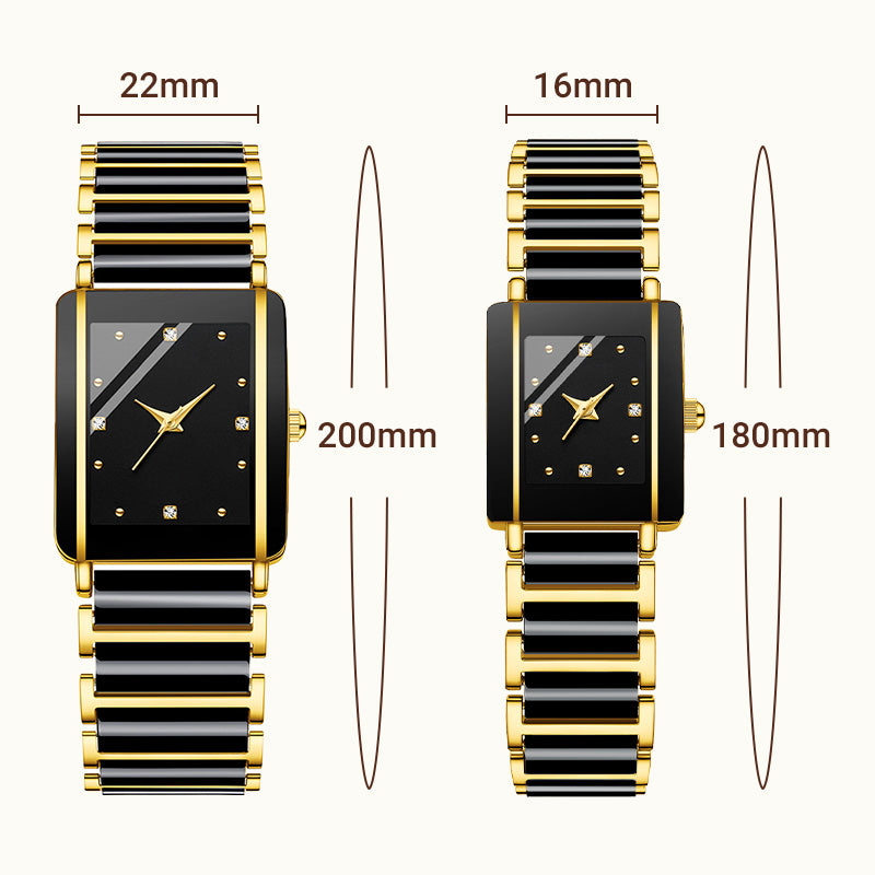 ⌚Fashion Keramisk Kvadratisk Quartz Ur