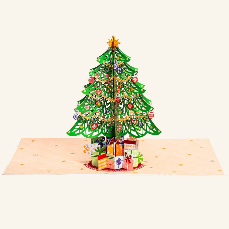 🎄 3D-pop-up-julekort med juletræ 🎁✨