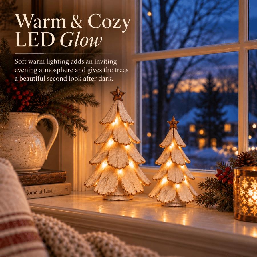 🎄✨ Vintage LED-juletræ – Bring nostalgi til live! 💡