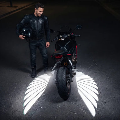 🏍️ LED-projektorlampe til motorcykler i form af englevinger