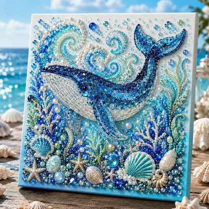🌊✨ Ocean-tema Perlekunst DIY-sæt – Afslappende DIY-håndværk til at skabe fantastiske kystkunstværker