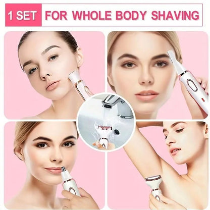 Comfort 4 in 1 Electric Shaver for Ladies, Epilator hiustenpoistoon, langaton kehon kauneusinstrumentti, lahja Halloweenille ja joululle, syksyn lahja