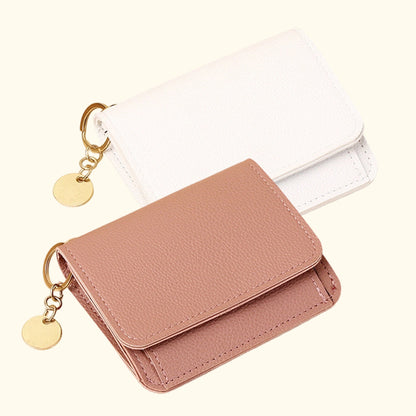 💖Køb 1 Få 1 Gratis!! ✨Kun 189 kr!!💕RFID Kort Pung til Kvinder – Moderigtig Kortholder med Nøglering & Møntrum