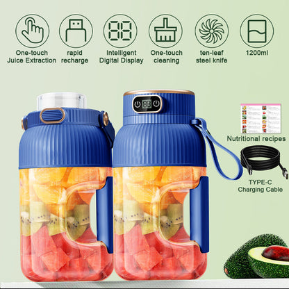 Multifunktionaler kannettava juicer-kuppi digitaalisella näytöllä