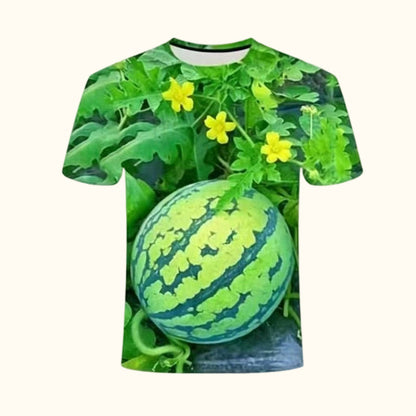 🍉 Sjovt T-Shirt Sæt med Vandmelon-Print