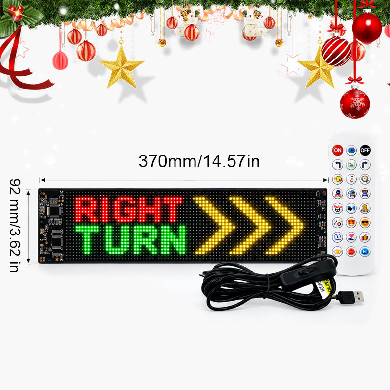 🎄 Animeret jule-LED-display til bilen