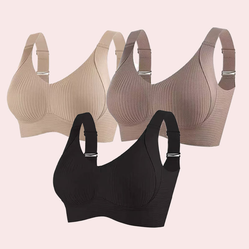 Osta 1 saat 2 ilmaiseksi🎁Naisten ribbed push-up rintaliivit, joissa on säädettävät kaitaliinat