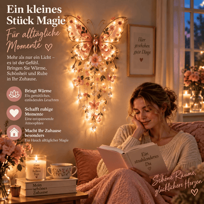 🦋🌙 Fjärilsvägglampa til haven