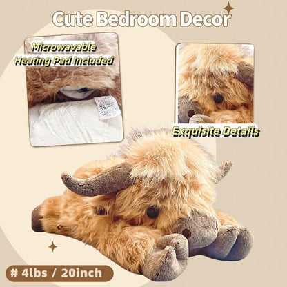 🐂🎁 Uusi joululahjalelu ❤️ Söpö sarjakuva-tyylinen Highland-lehmäpehmolelu