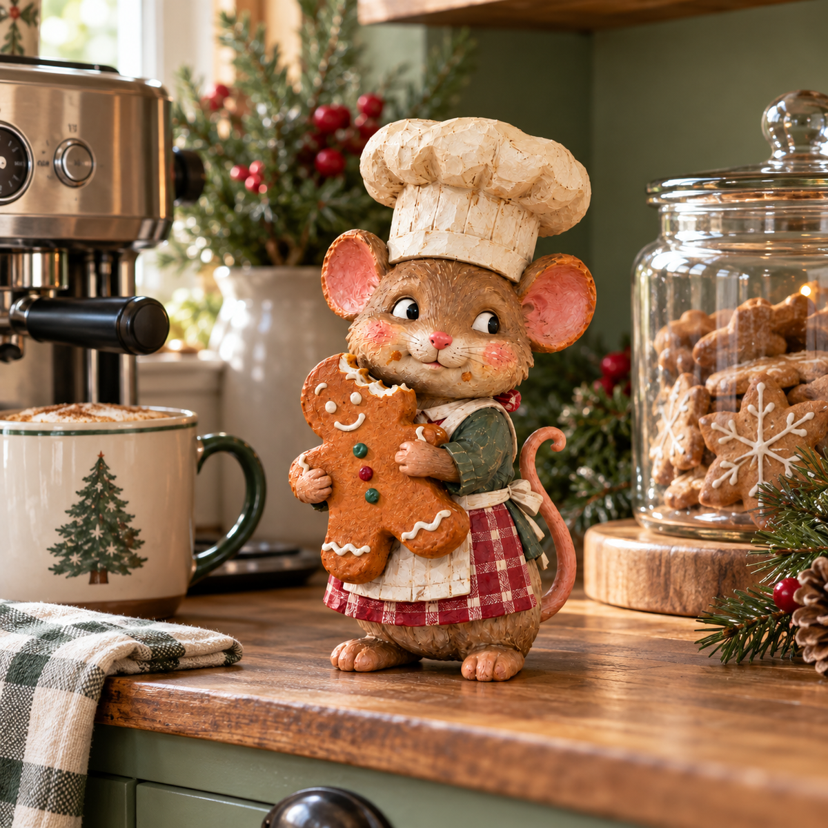 🍪 Honningkagemus som bager – sød julefigur 🐭🎄