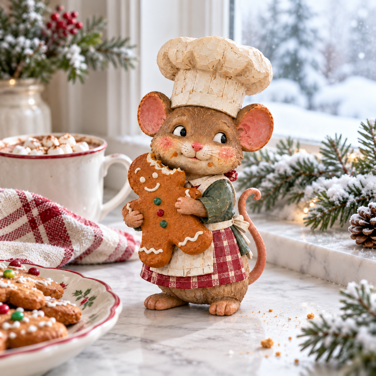 🍪 Honningkagemus som bager – sød julefigur 🐭🎄