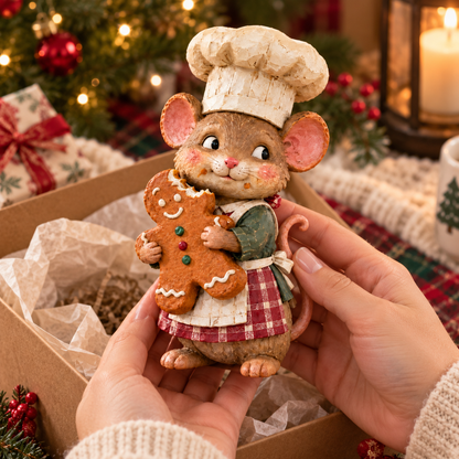 🍪 Honningkagemus som bager – sød julefigur 🐭🎄