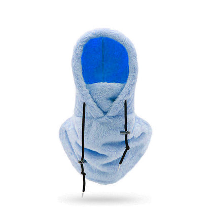 Lämmin Plush Pyöräilyhuppu / Talvi Ulkona Hattu Urheilu Tuulenpitävä hattu