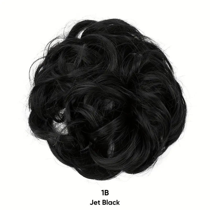 💁‍♀️Quick‑Fit Voluminous Hair Wrap | Realistisk syntetisk hårknold til hverdag og festlige lejligheder