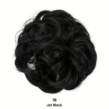 💁‍♀️Quick‑Fit Voluminous Hair Wrap | Realistisk syntetisk hårknold til hverdag og festlige lejligheder