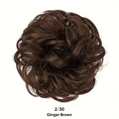 💁‍♀️Quick‑Fit Voluminous Hair Wrap | Realistisk syntetisk hårknold til hverdag og festlige lejligheder