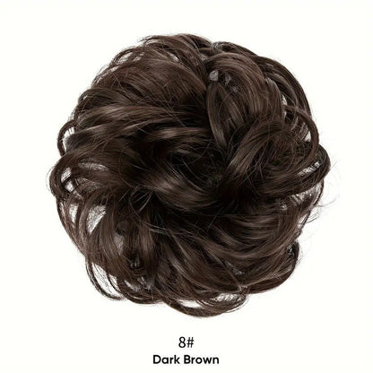 💁‍♀️Quick‑Fit Voluminous Hair Wrap | Realistisk syntetisk hårknold til hverdag og festlige lejligheder