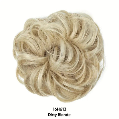 💁‍♀️Quick‑Fit Voluminous Hair Wrap | Realistisk syntetisk hårknold til hverdag og festlige lejligheder