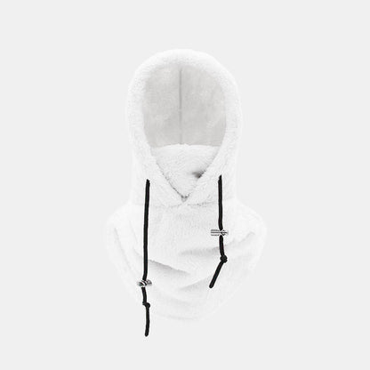 Lämmin Plush Pyöräilyhuppu / Talvi Ulkona Hattu Urheilu Tuulenpitävä hattu