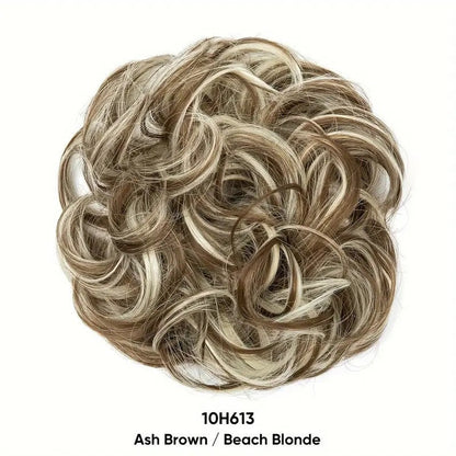 💁‍♀️Quick‑Fit Voluminous Hair Wrap | Realistisk syntetisk hårknold til hverdag og festlige lejligheder