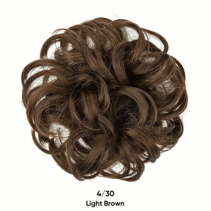 💁‍♀️Quick‑Fit Voluminous Hair Wrap | Realistisk syntetisk hårknold til hverdag og festlige lejligheder