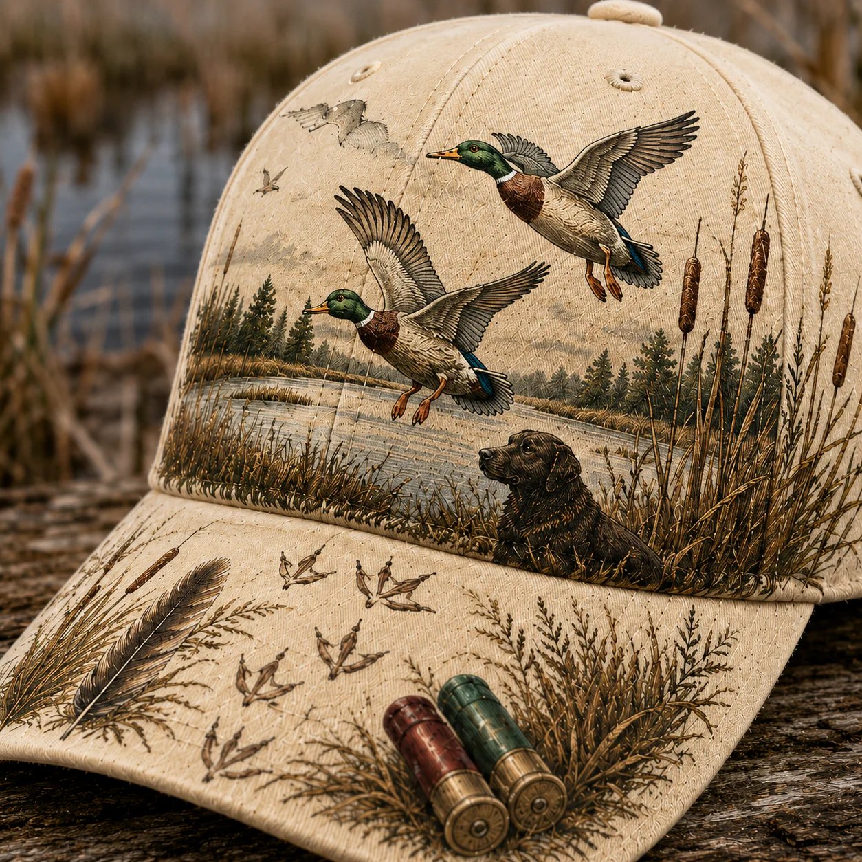 💥 SPECIELT TILBUD 50% RABAT -🦆 WILD & READY-HAT TIL ANDEJAGT - 100% BOMULD