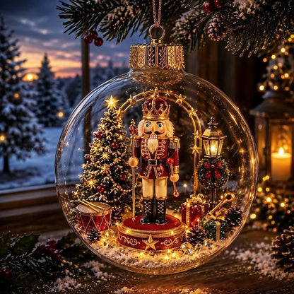 🎄Lysende Jule-Diorama Julekugle – En lille vinterverden i dine hænder