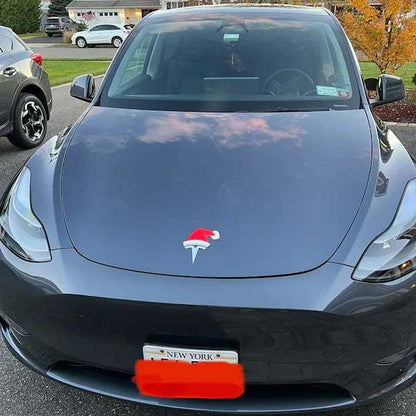 🎅🚗 Julehue til bilens emblem — Vandtæt, genanvendelig julepynt til ethvert bilmærke