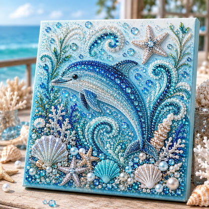 🌊✨ Ocean-tema Perlekunst DIY-sæt – Afslappende DIY-håndværk til at skabe fantastiske kystkunstværker