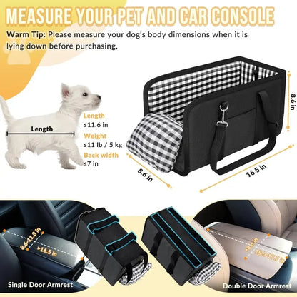 🔥2026 HOT SALE 50% RABAT – Uundværlig autostol til hunde til midterkonsollen – Boosterbilsæde til små kæledyr, der lindrer angst🐶🚗