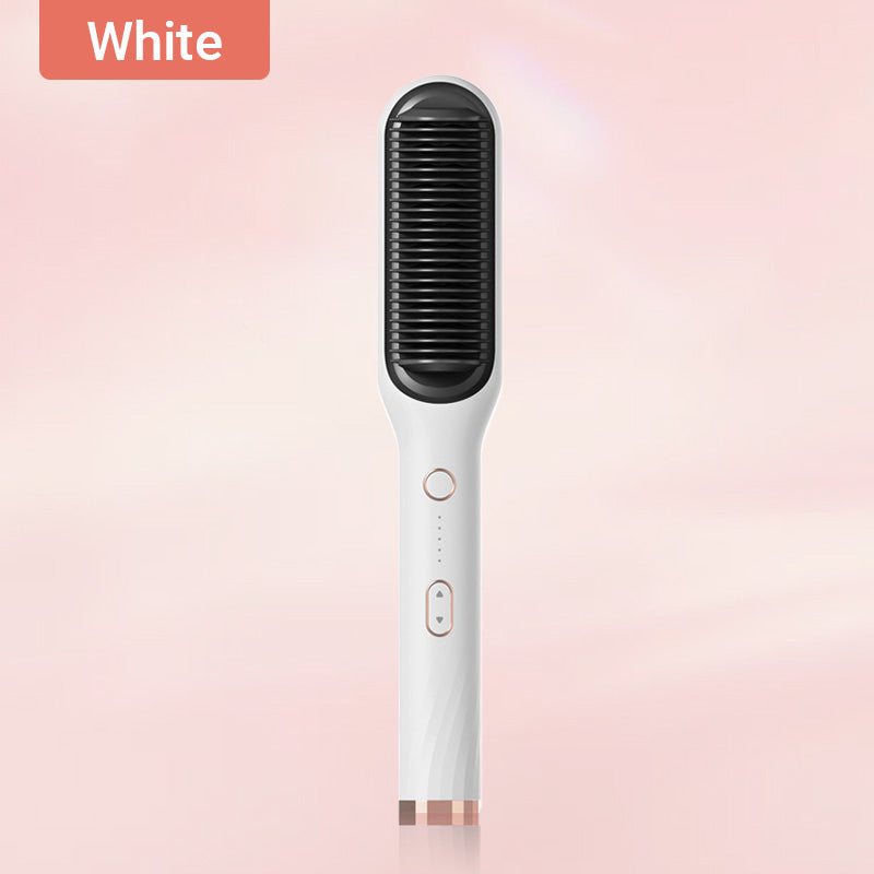 Curl Straight Hair 2 -in -1 -Hot Luftkammad jonisk rak hårkam är torr och våt/Curl Straight Hair 2 -in -1 -1 -Hot Air Comb Ionic Straight Hair -kampa on kuiva ja märkä.