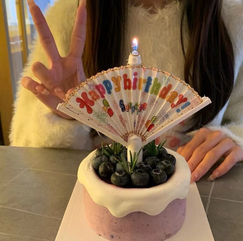 🎂🎂 Uudelleenkäytettävä tuuletin-syntymäpäiväkynttilä🎁PARAS LAHJA PERHEELLE🎂🎁