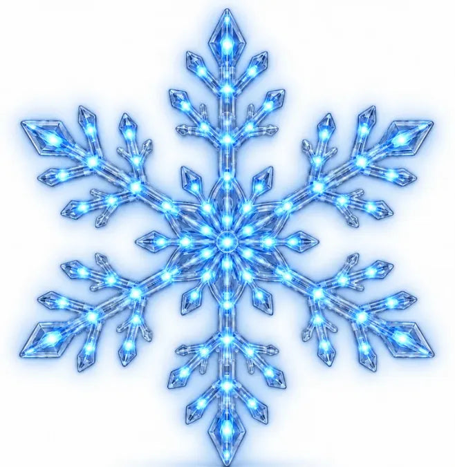 ❄️✨ LED Snefnug Væglys — 3D Juledekoration med Fjernbetjening & Blå/Hvid Lysglød
