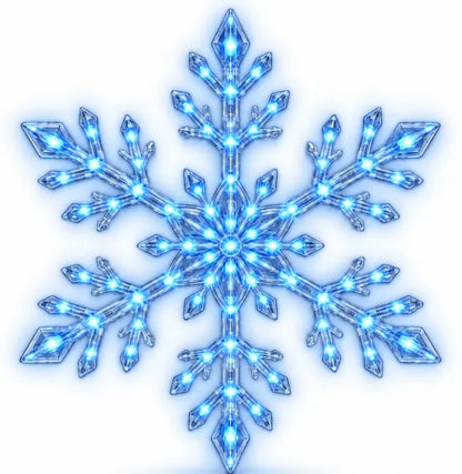 ❄️✨ LED Snefnug Væglys — 3D Juledekoration med Fjernbetjening & Blå/Hvid Lysglød