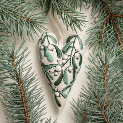 💖 DIY Sydämenmuotoinen Käsinompeltu Joulukoriste/Koristepaketti