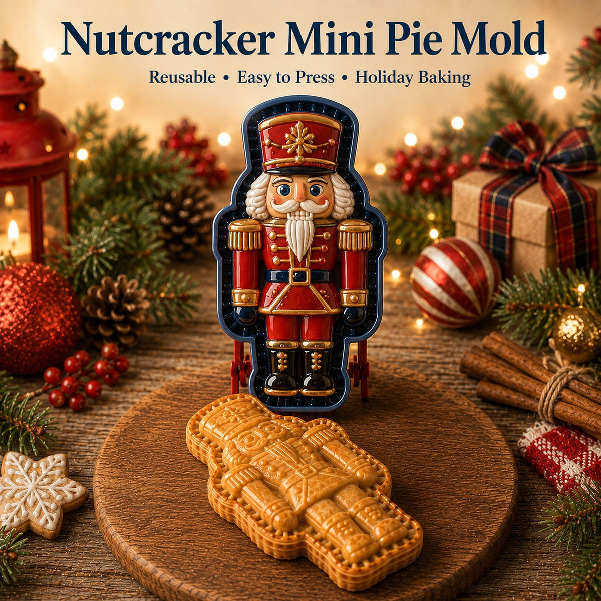 🎄 Mini Julekageforme – 8 Forskellige Designs 🎁